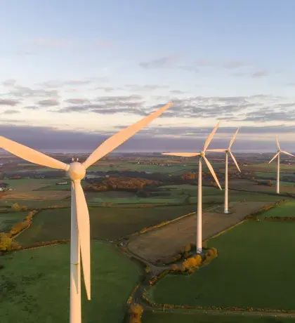 Parc éolien de Plouguin en France