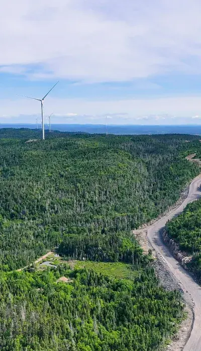 Parc éolien d'Apuiat vu du ciel