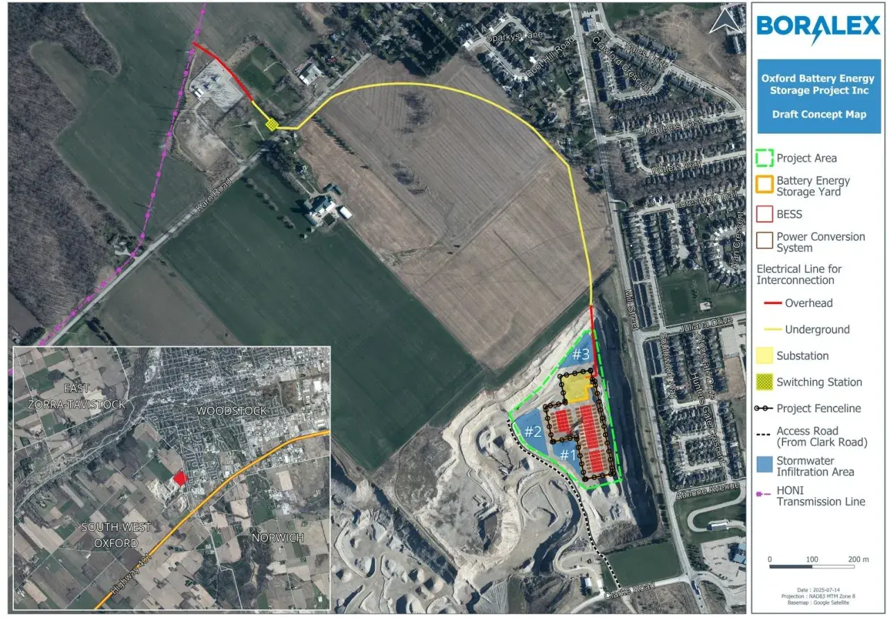 Oxford Battery Energy Storage Project Map