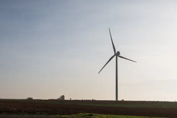 photo éolienne du parc Catésis opéré par Boralex dans le Nord de la France