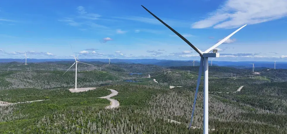 Vue aérienne du parc éolien Apuiat