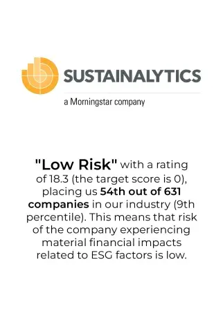 Sustainalytics for Boralex : Low Risk