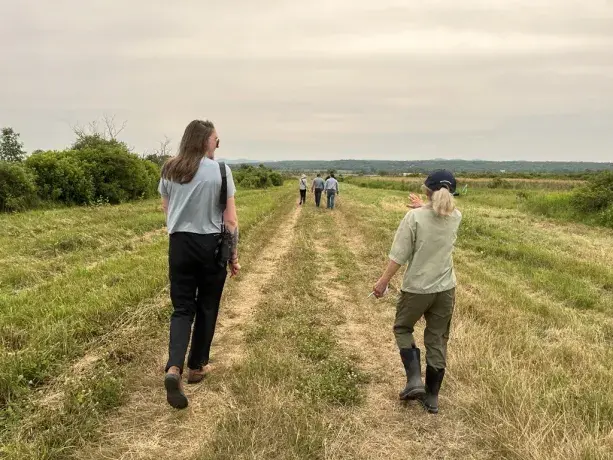 Boralex Team and Grassland Bird Trust Walking Fort Edward Solar Project Parcels